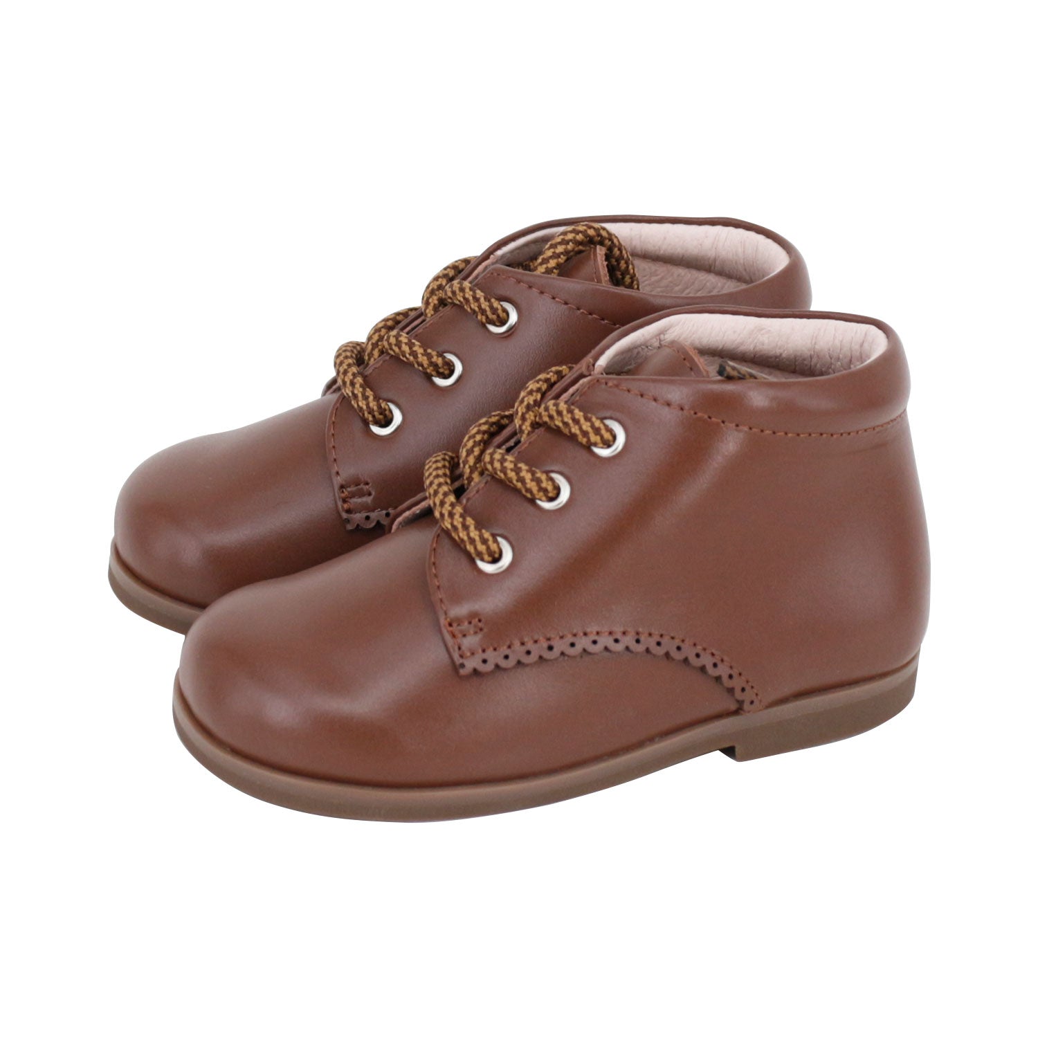 Brown  Patterned laces High-top