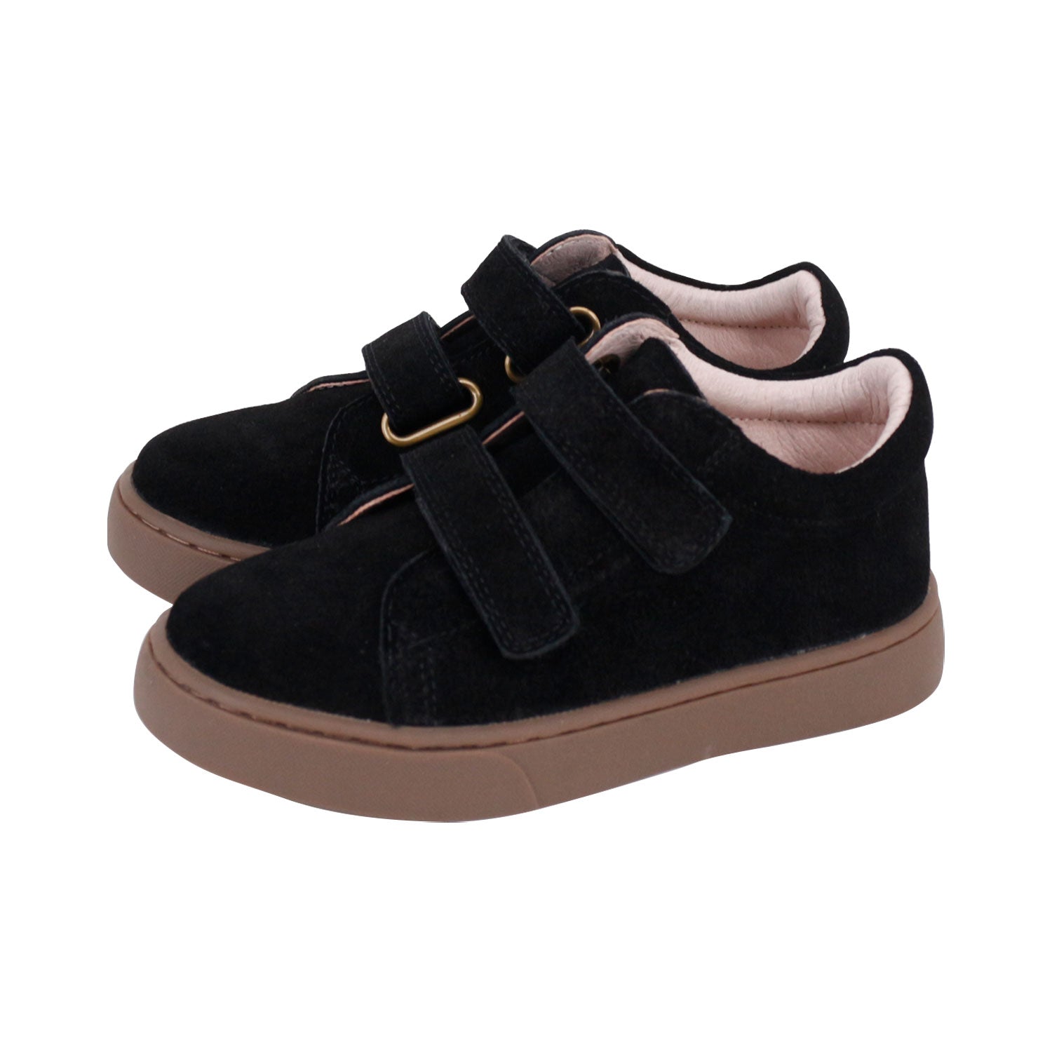 Black+Suede High-Top Double Velcro