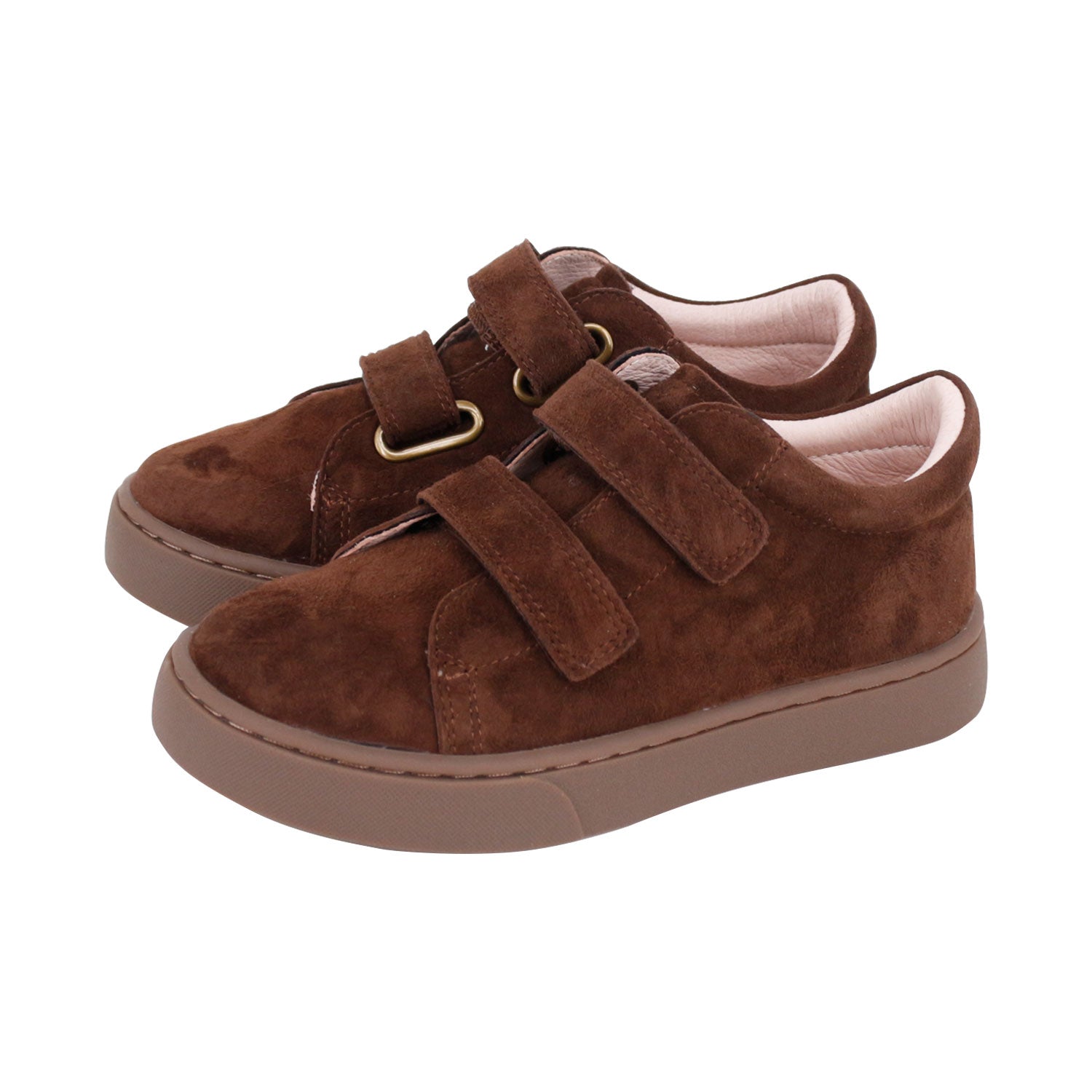Brown Suede High-Top Double Velcro