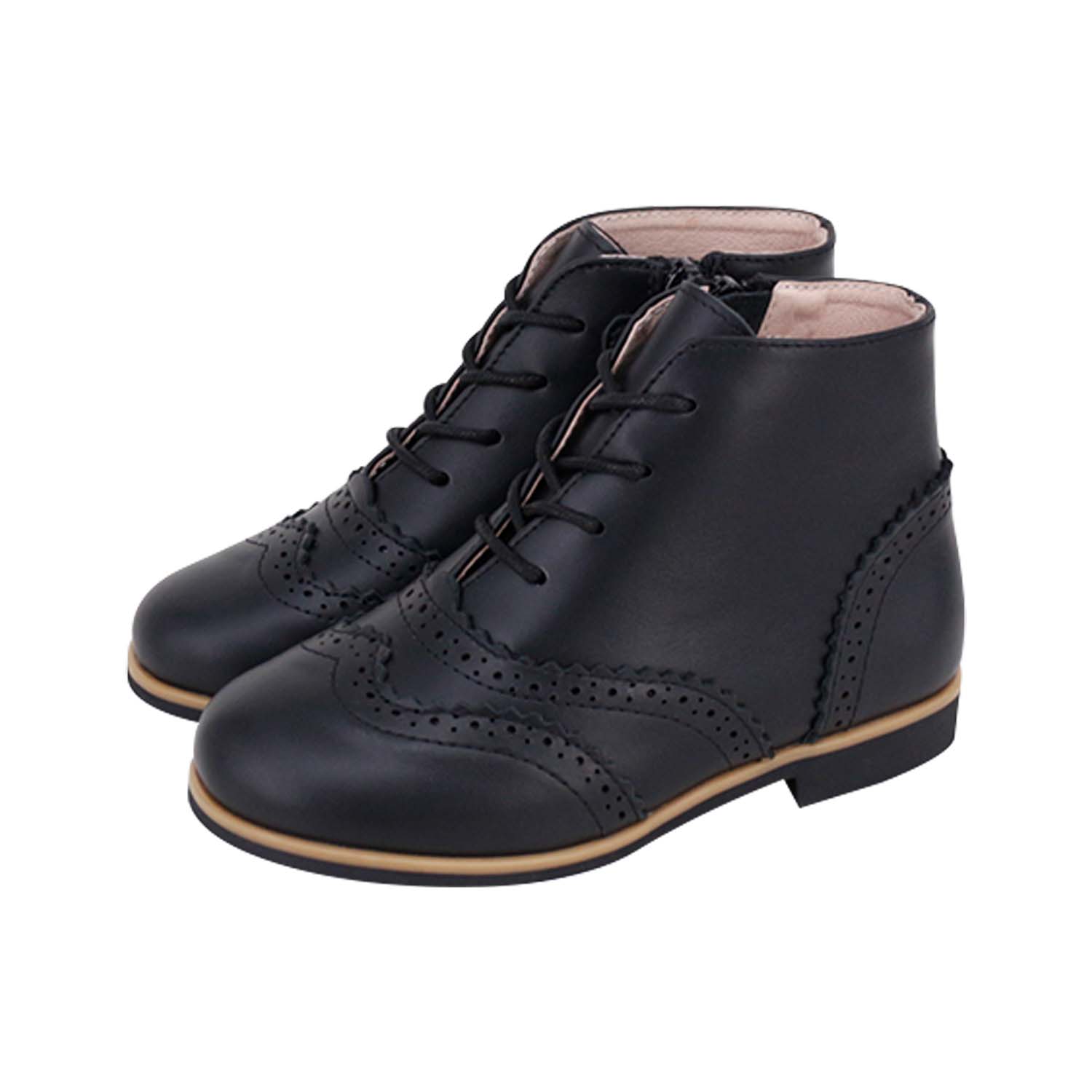 Black Tip Laces Booties