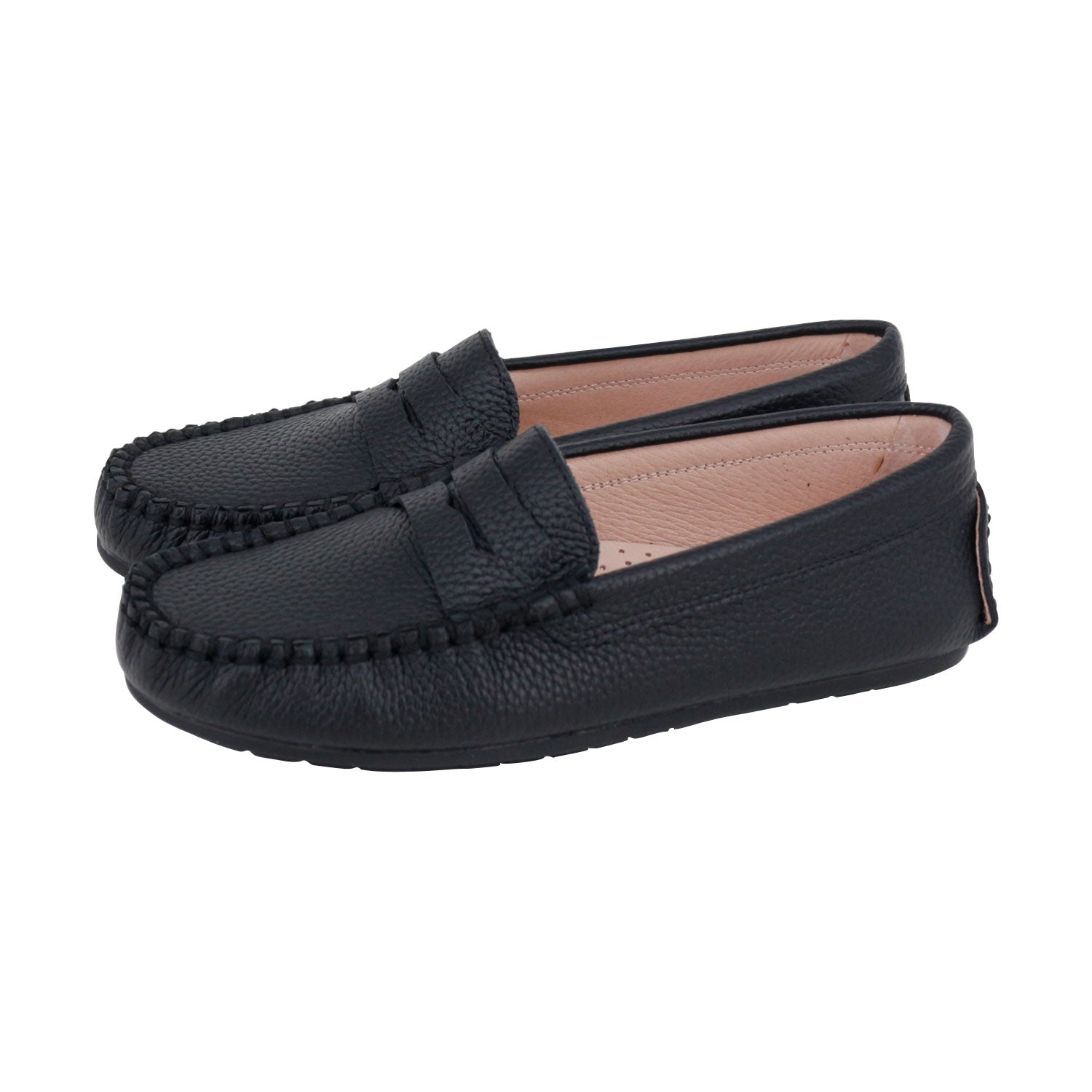Black Grainy Penny Loafer