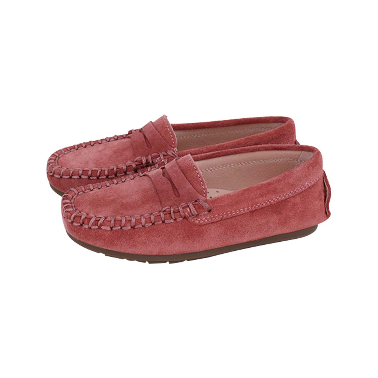 Pink Suede Penny Loafer