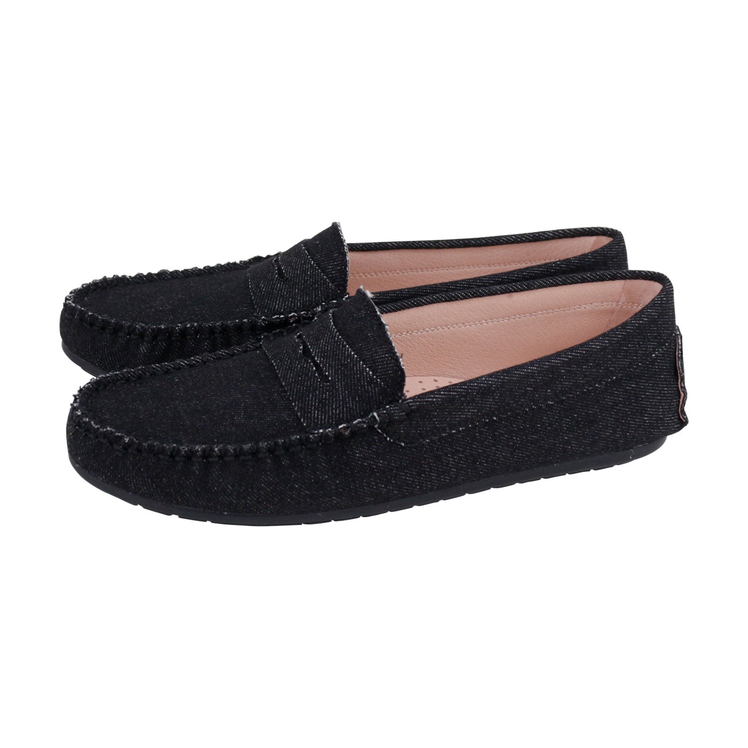 Black Denim Penny Loafer
