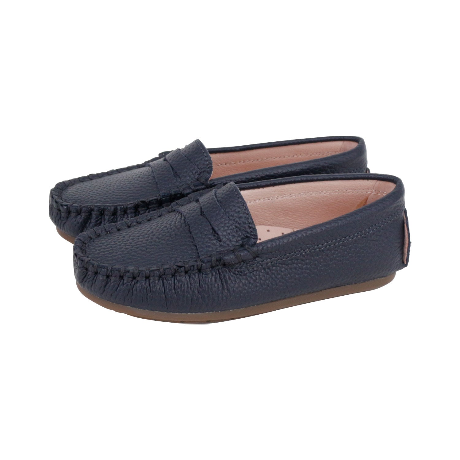 Navy Grainy Penny Loafer