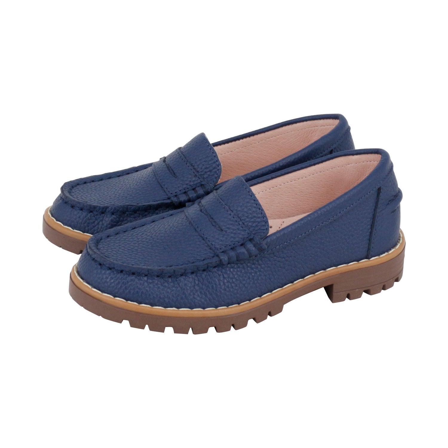 Navy Grainy Bulky Loafer