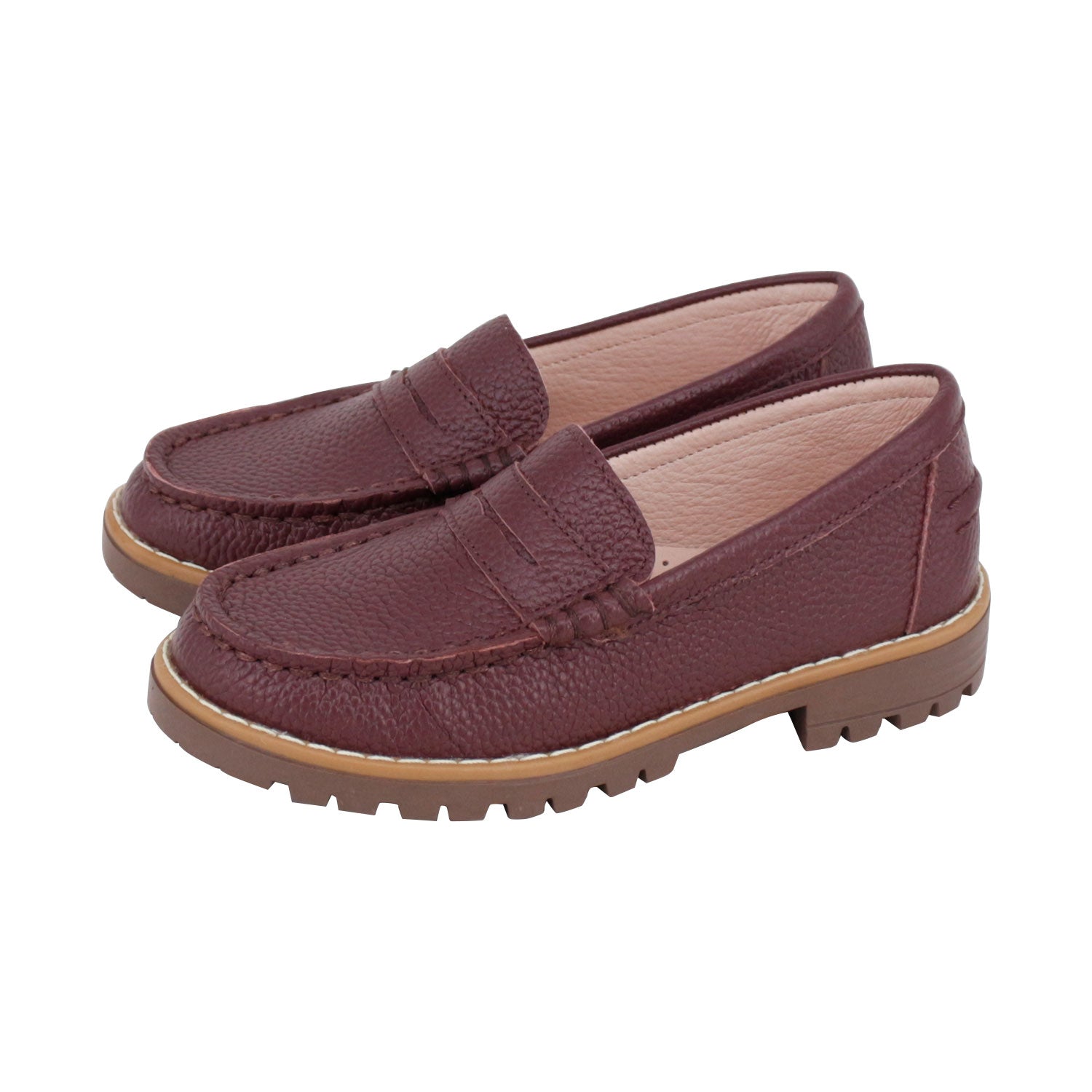 Burgundy Grainy Bulky Loafer