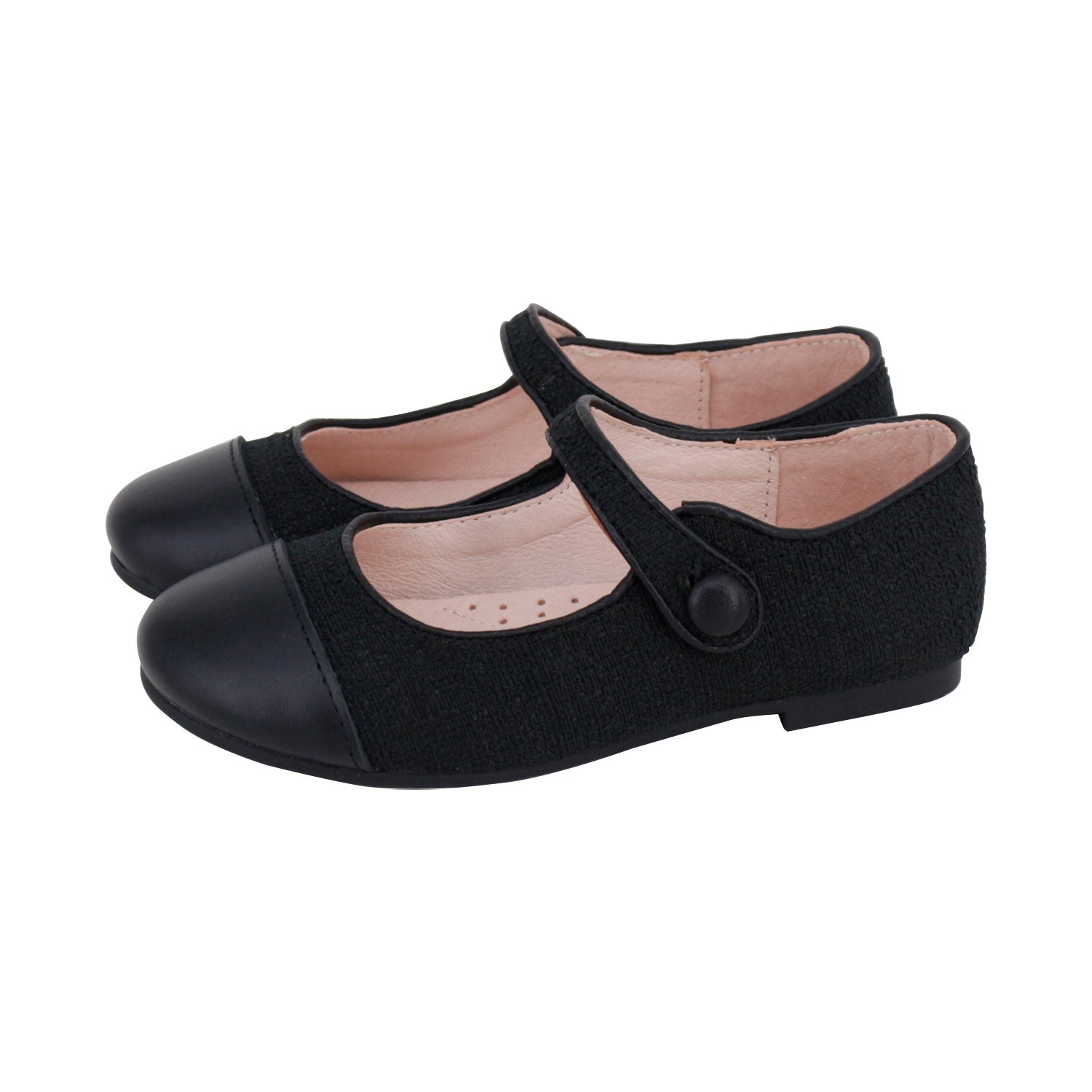 Black+Linen Mary Jane Button
