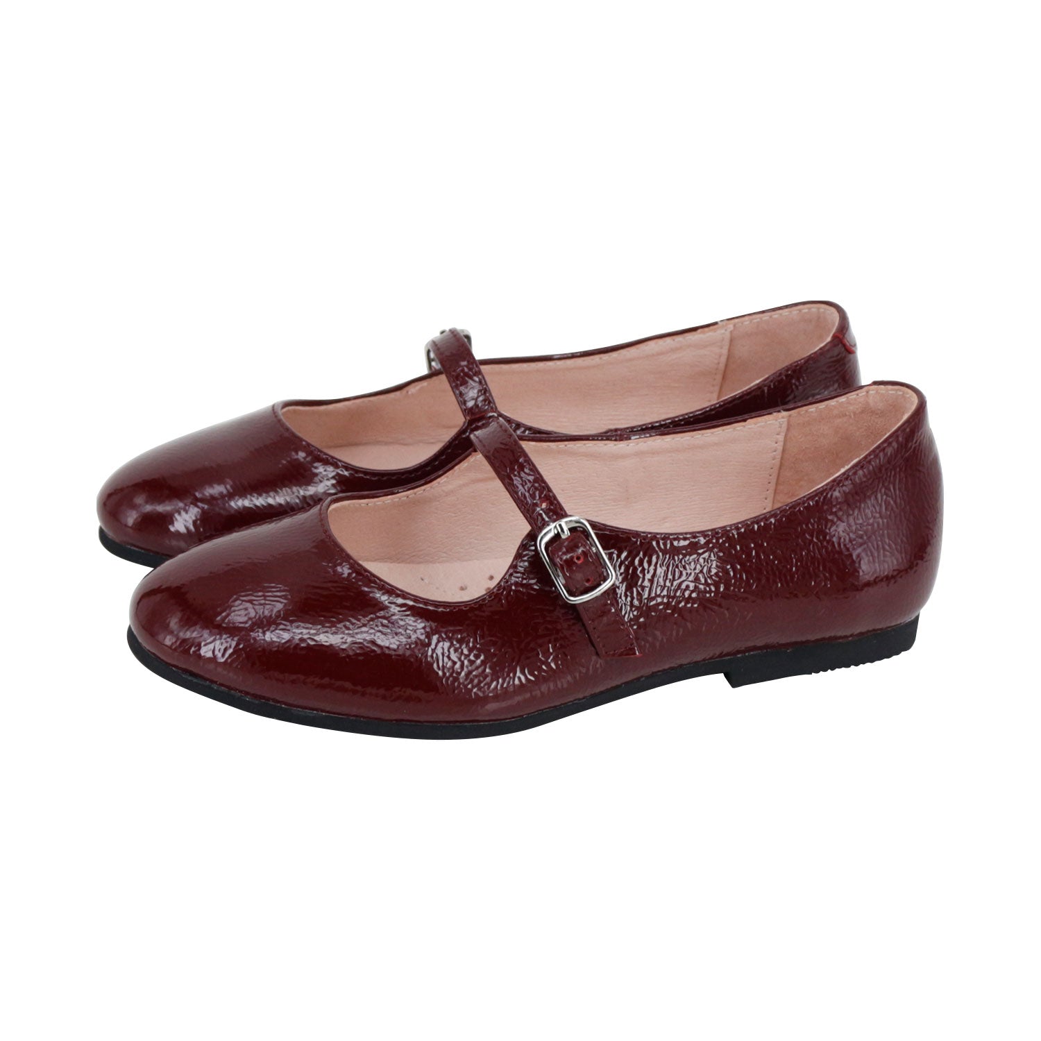 Burgundy Patent Front Strap Mary Jane