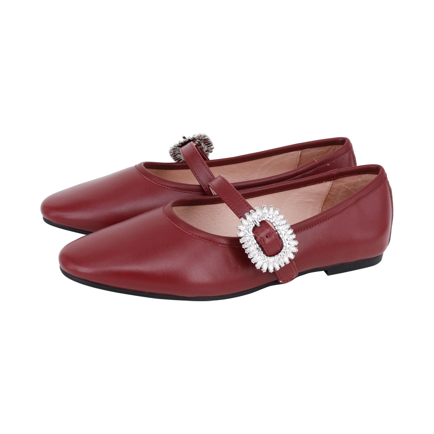 Burgundy Rhinestone Buckle