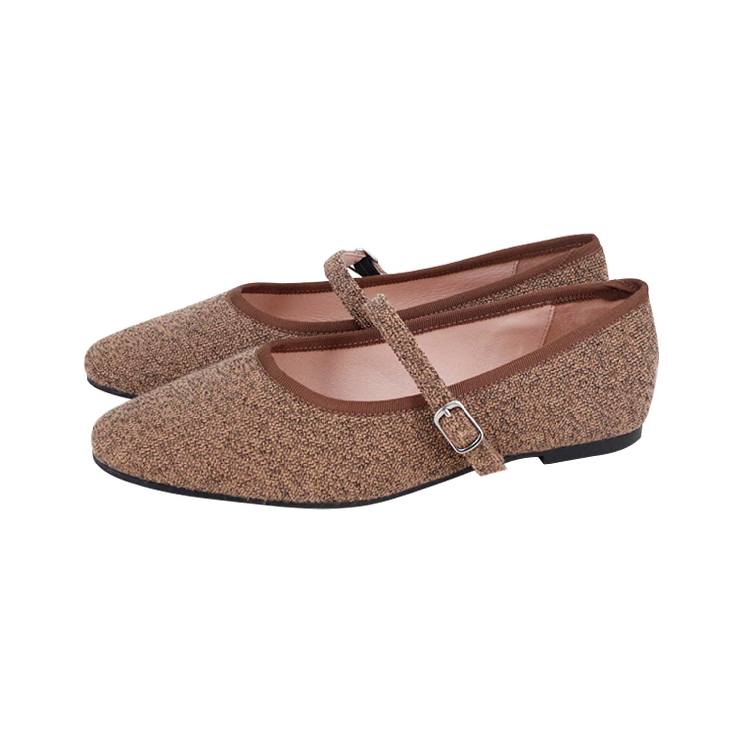 Brown Linen Buckle Strap