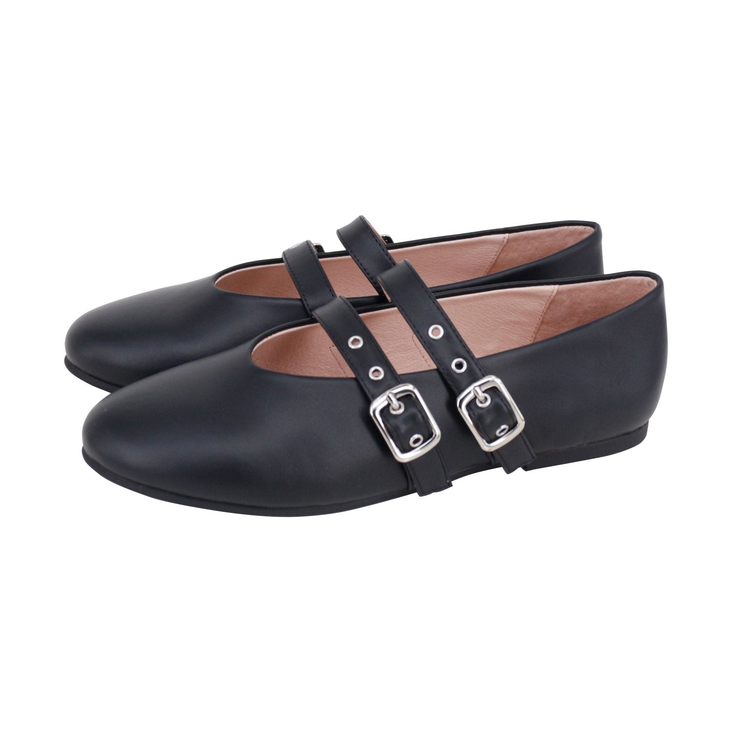 Black Perforated Double Strap