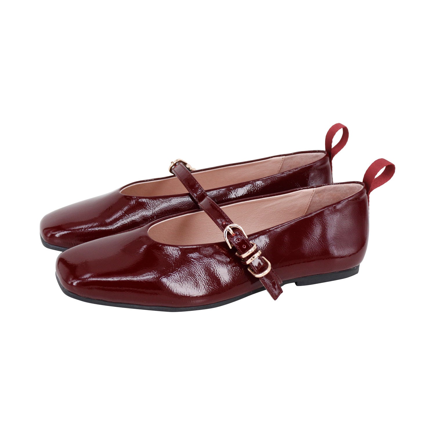 Burgundy Patent Buckle Mary Jane
