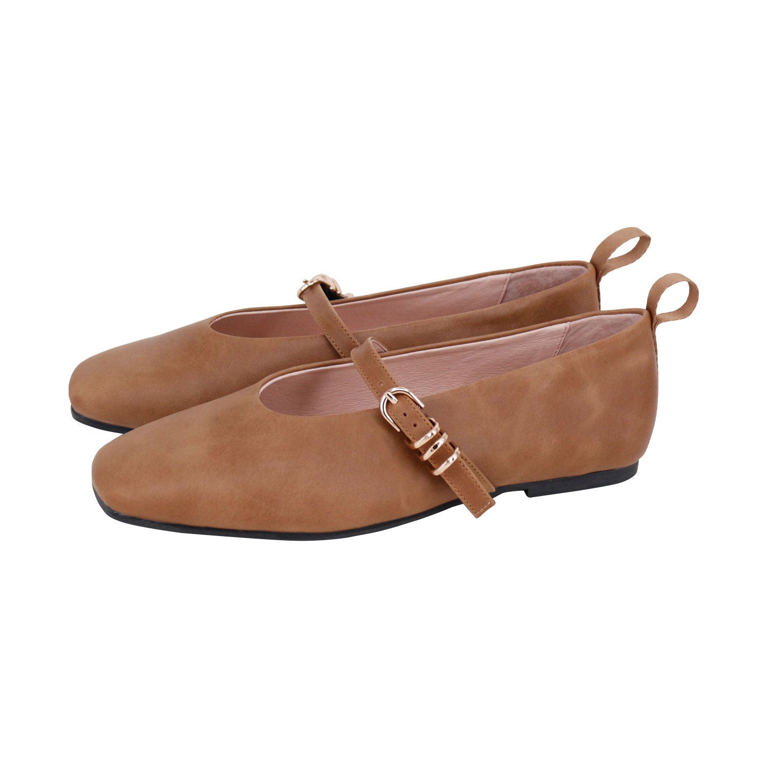 Brown Wax Buckle Mary Jane